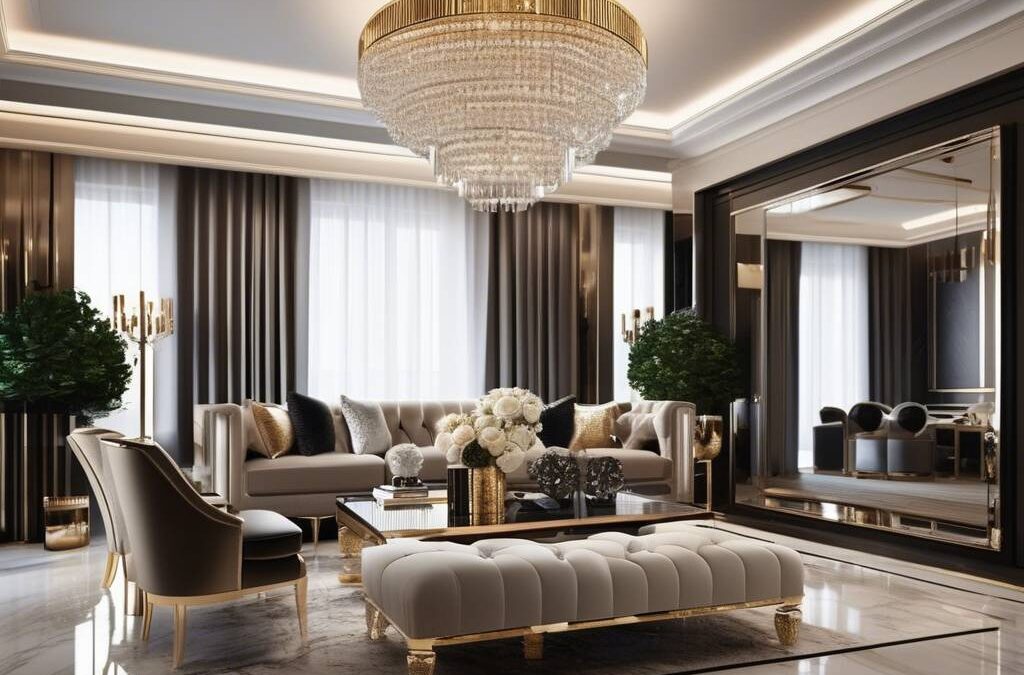Salon w stylu glamour – jak urządzić go z klasą i szykiem?